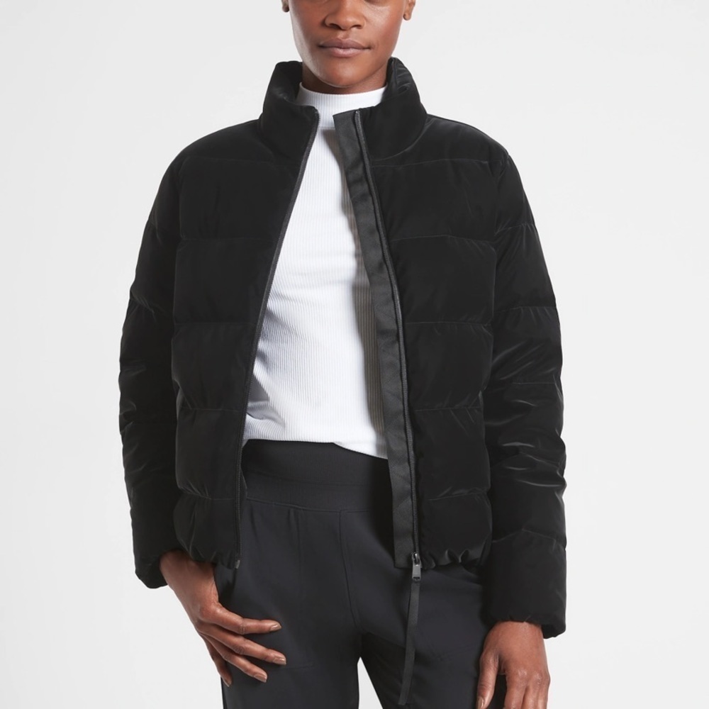 Athleta Venice Velvet Down Jacket - Picture 2 of 14